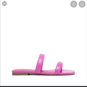 SCHUTZ Ully Leather Flat Sandal In Very Pink
